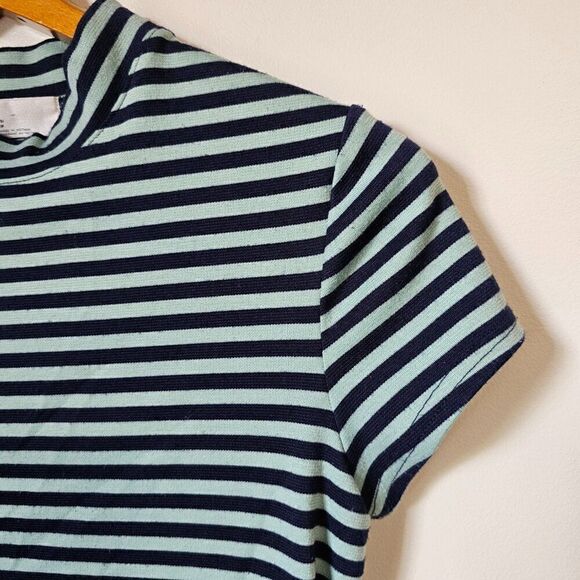 EUC FP BEACH STRIPED MOCK NECK CAP SLEEVES SHORT DRESS SIZE XS - Picture 9 of 15